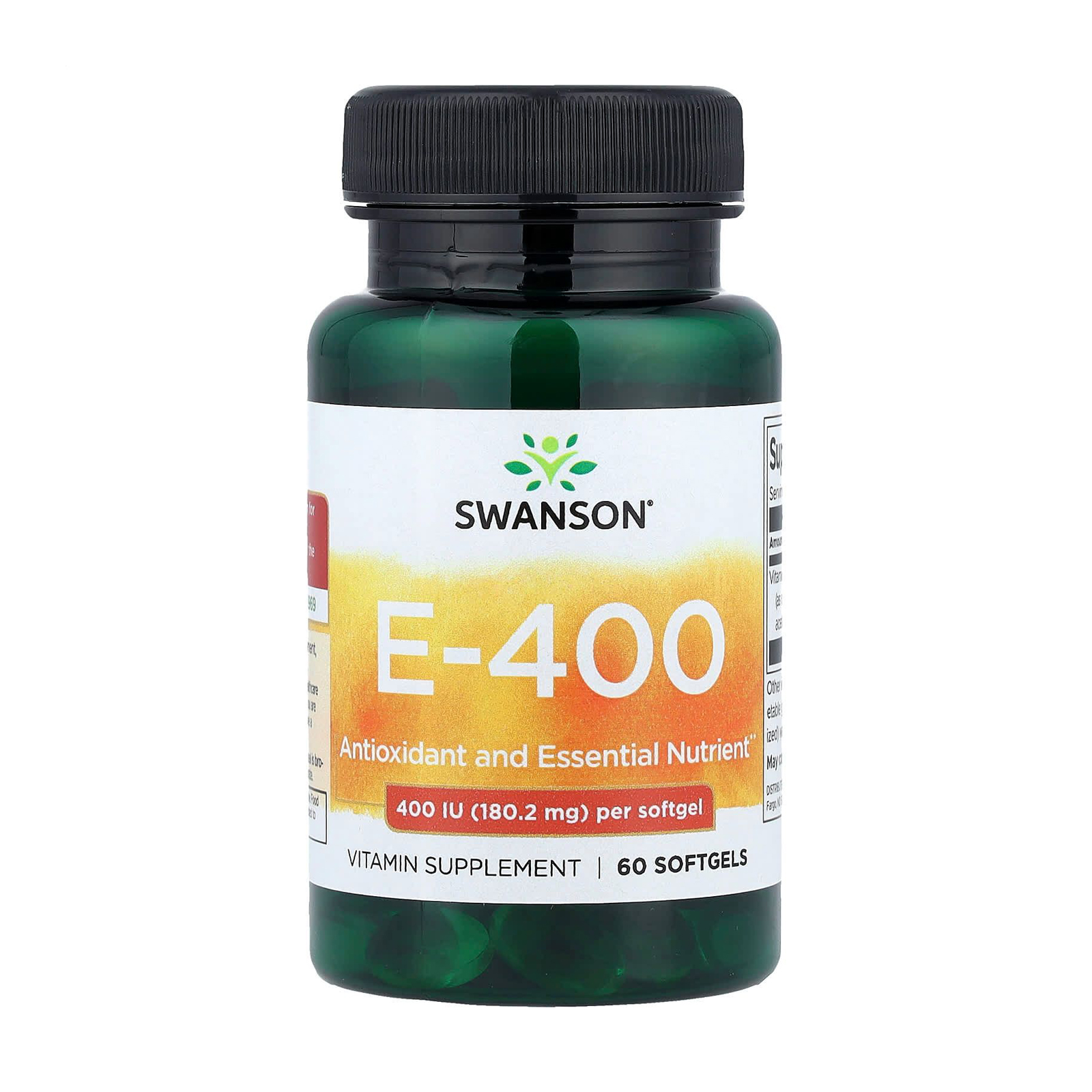 Вітамін E Swanson Vitamin E, 400 МО, 60 гелевих капсул